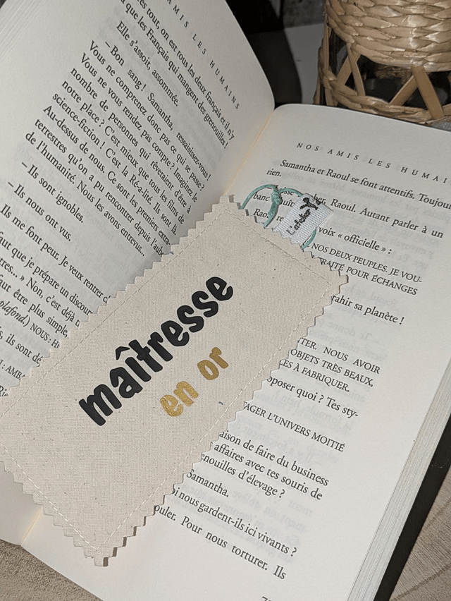 Marque-page en tissu