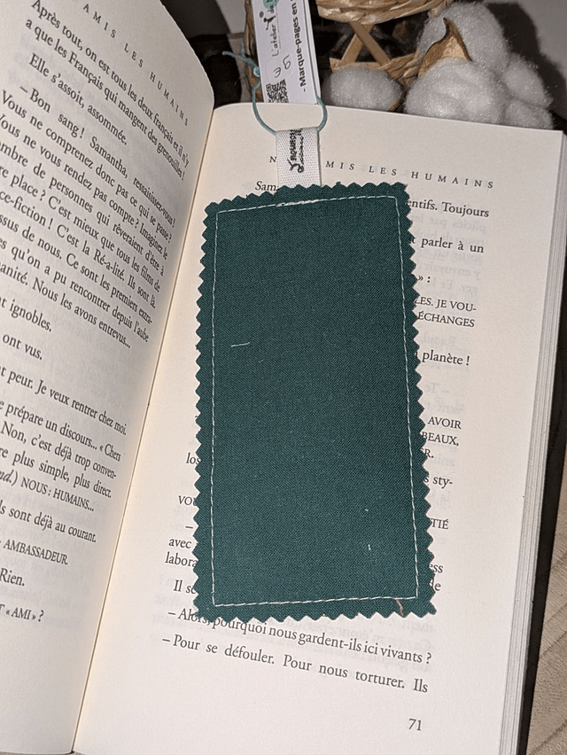 Marque-page en tissu 