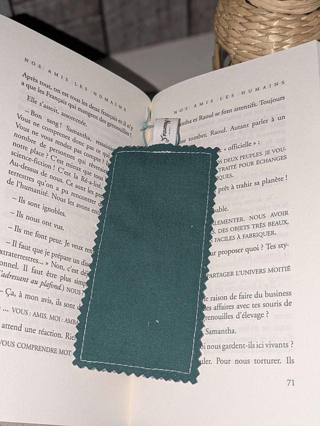 Marque-page en tissu