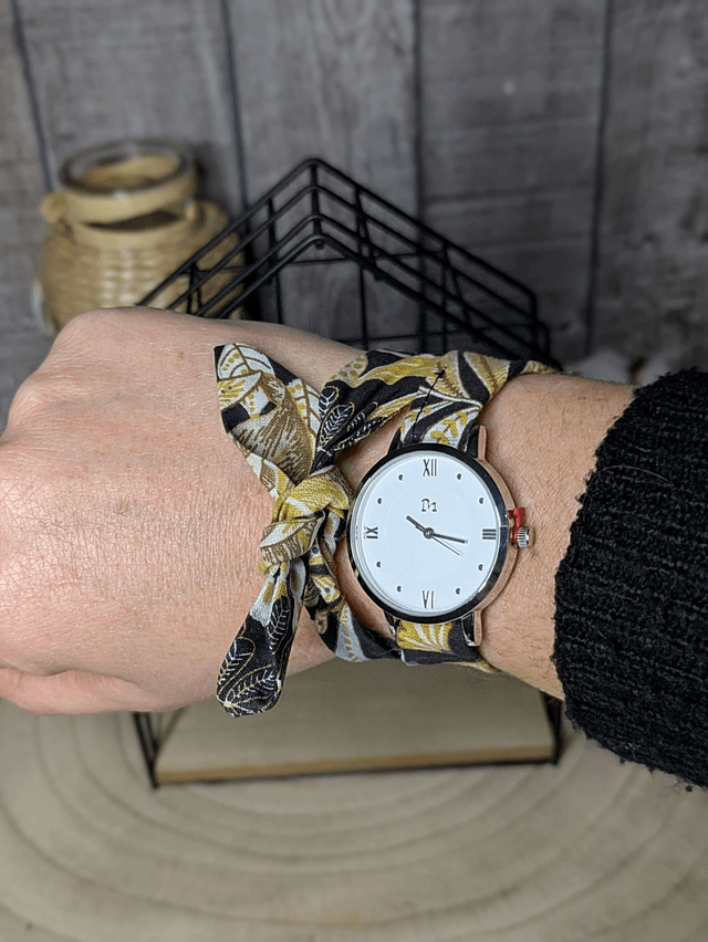 Montre à nouer (blanc / argent)