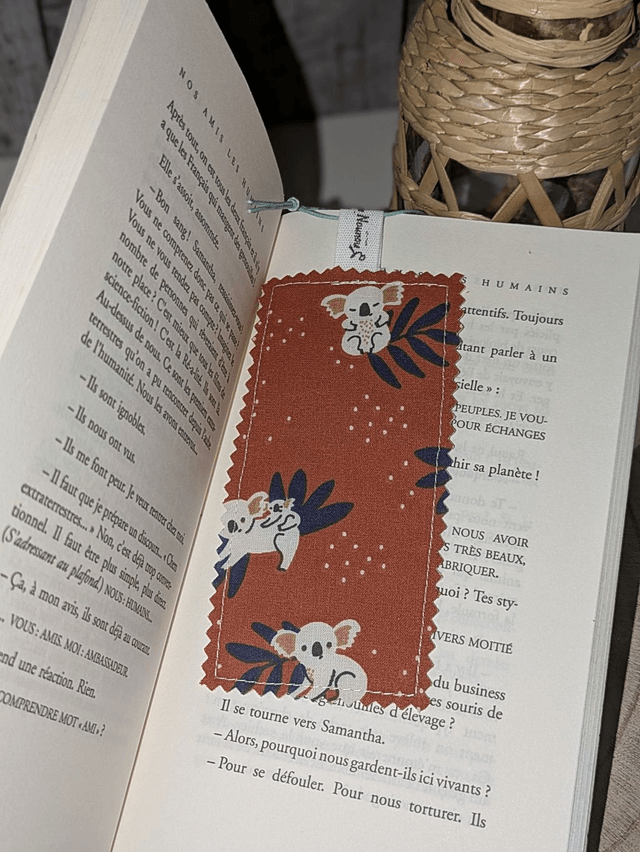 Marque-page en tissu