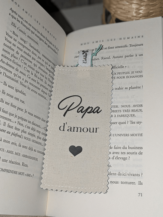Marque-page en tissu