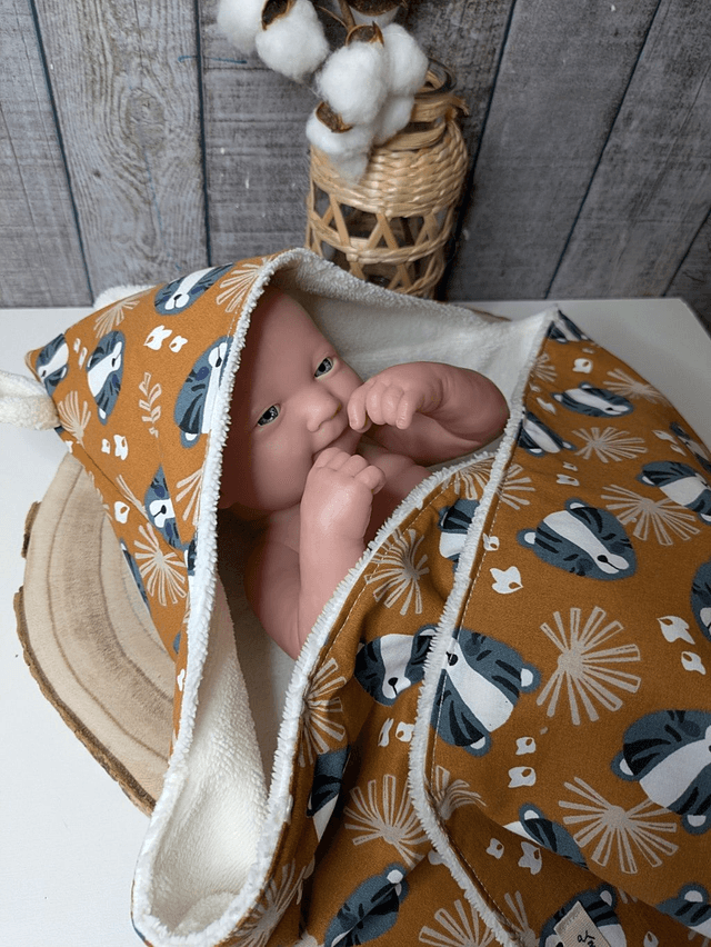 Cape de bain bébé doublée