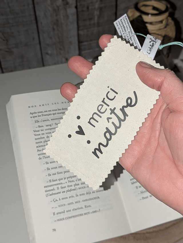 Marque-page en tissu