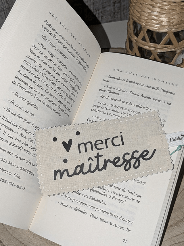 Marque-page en tissu 
