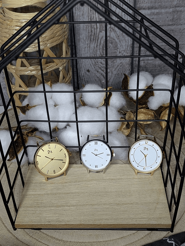 Montre à nouer (blanc / doré)