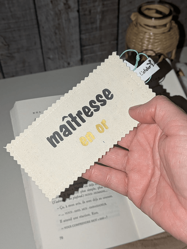 Marque-page en tissu