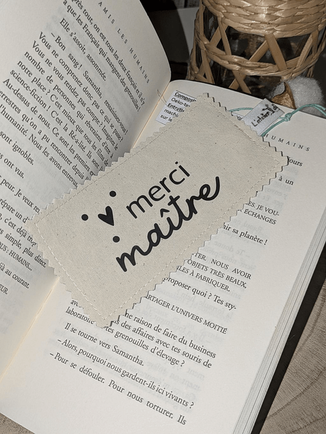 Marque-page en tissu