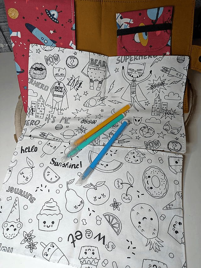 Livre coloriages lavables