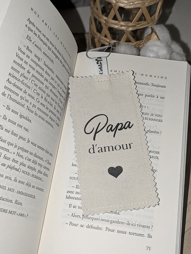 Marque-page en tissu 