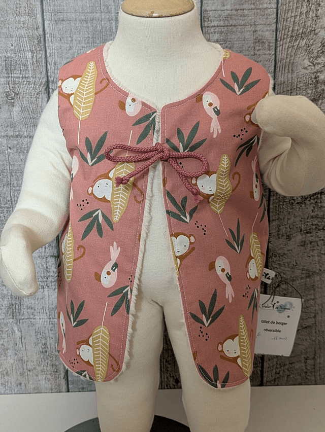 Gilet de berger 18 mois réversible 