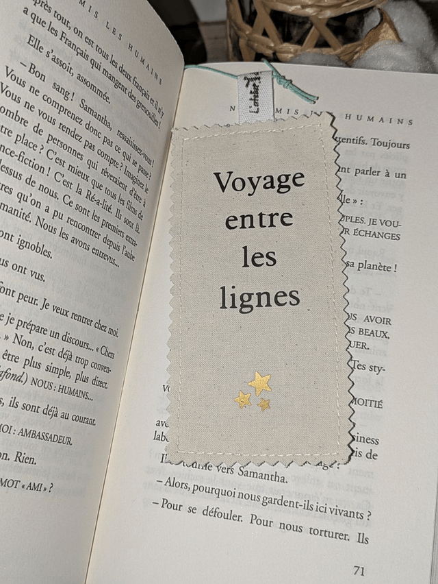 Marque-page en tissu 