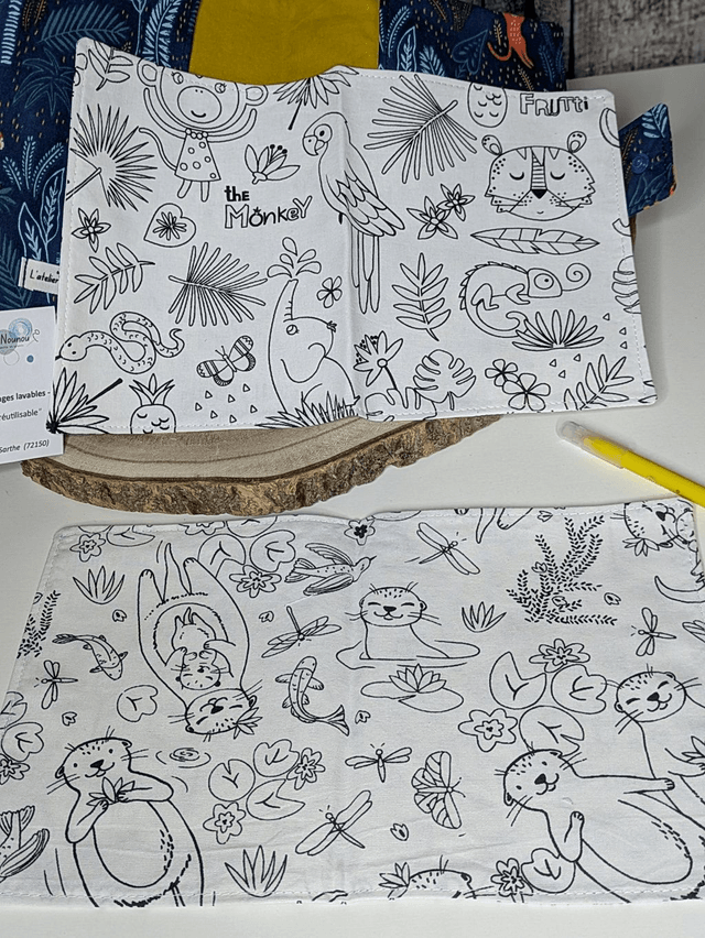 Livre coloriages lavables