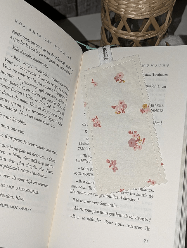 Marque-page en tissu