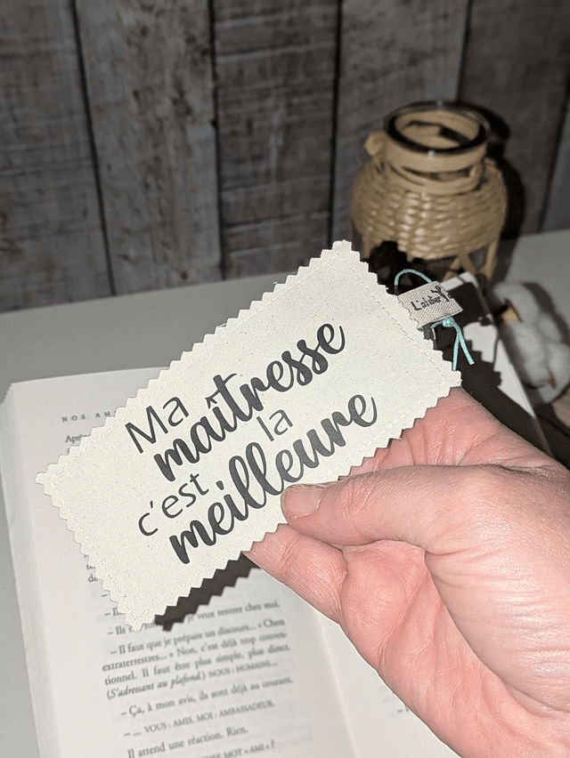 Marque-page en tissu
