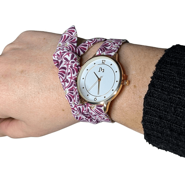 Montre à nouer (blanc / doré)